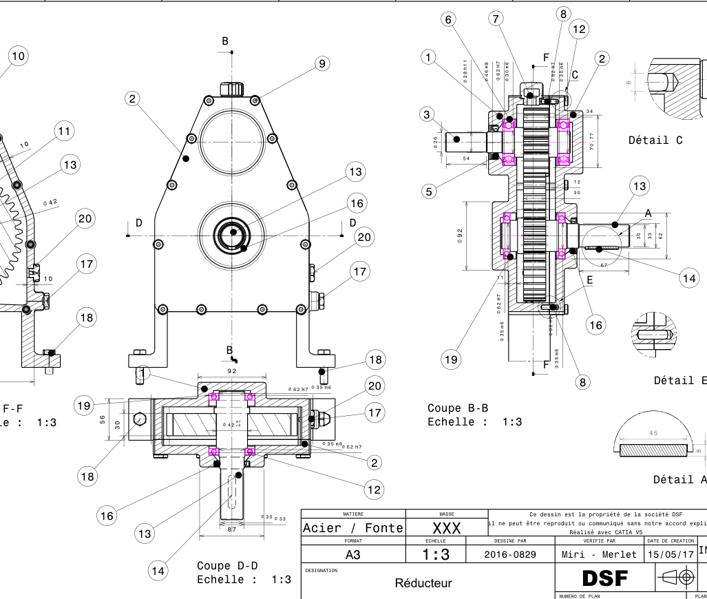 Mechanical Reduction Gear Set